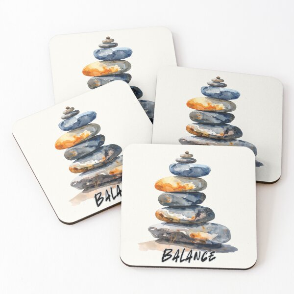 Item preview, Balancing Stones in Watercolor Balance designed and sold by LiskoDesign.