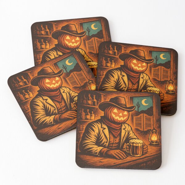 Item preview, Headless Horseman's Western Saloon – Retro Desert Night Art designed and sold by TheHorsemanRidesAgain.