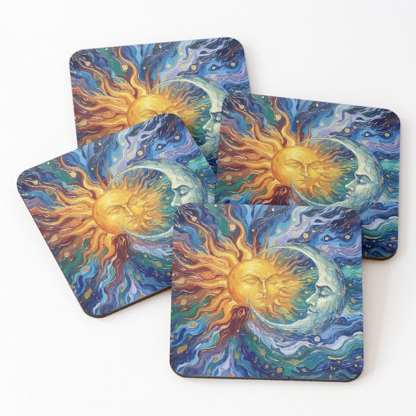 Item preview, Sun and Moon Colorful Art designed and sold by GymTanLaundry.
