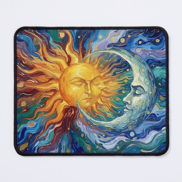 Item preview, Sun and Moon Colorful Art designed and sold by GymTanLaundry.