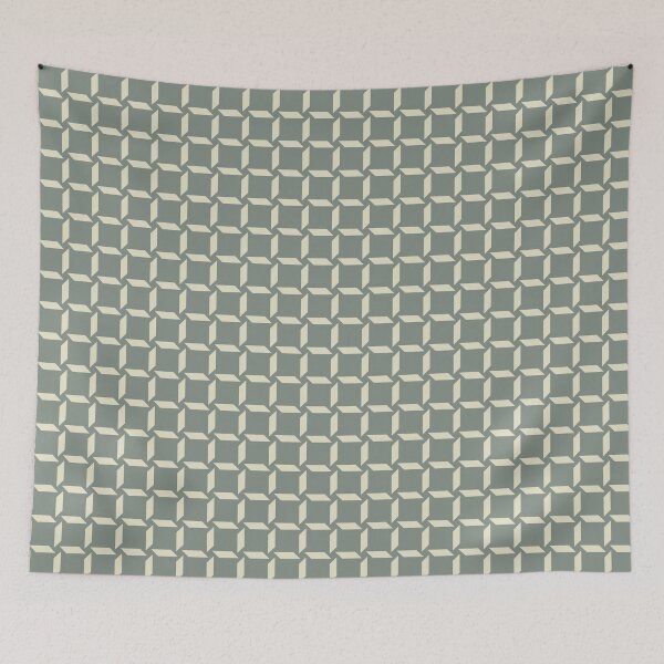 Item preview, Dolphin gray & dirty white grid  designed and sold by Mint + Midnight.