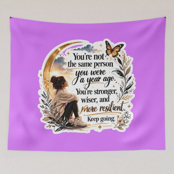Item preview, ou're Not The Same Person Growth & Resilience Butterfly Sticker designed and sold by Nicolae-SCROCIOB-Shop.