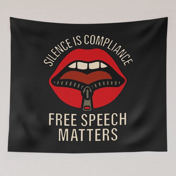 Item preview, Free speech matters silence is compliance  designed and sold by JamesDunican.