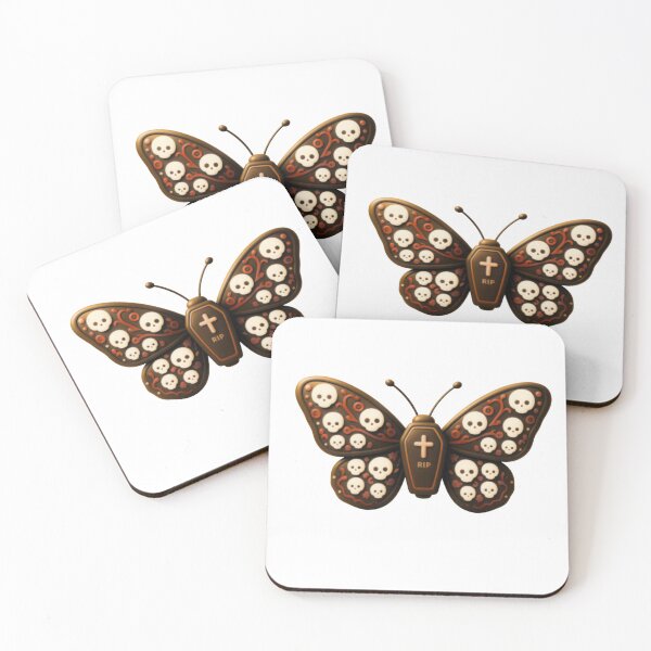 Item preview, Gothic Skull Butterfly – Dark Halloween Art designed and sold by Liberty4Punk.