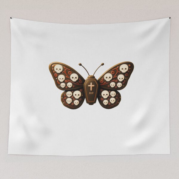 Item preview, Gothic Skull Butterfly – Dark Halloween Art designed and sold by Liberty4Punk.