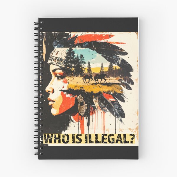 Item preview, "Who is Illegal?" Indigenous Woman Collage designed and sold by thelivingrp.