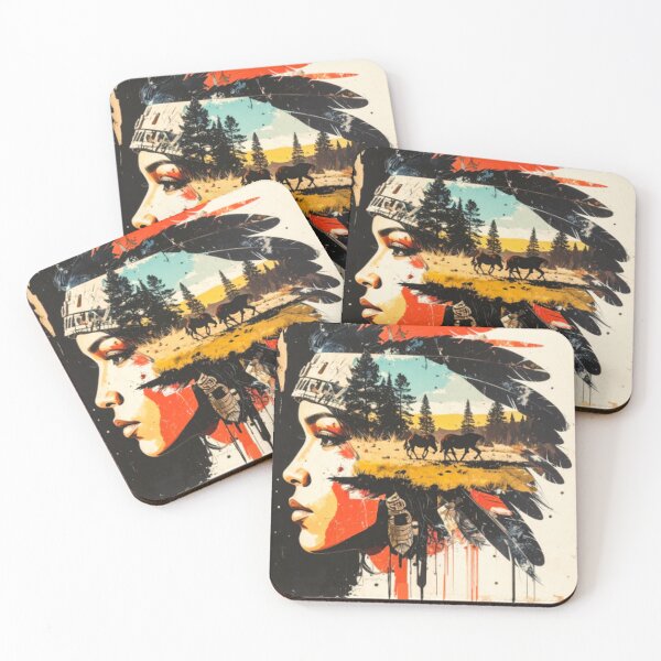 Item preview, "Who is Illegal?" Indigenous Woman Collage designed and sold by thelivingrp.