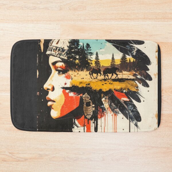 Item preview, "Who is Illegal?" Indigenous Woman Collage designed and sold by thelivingrp.