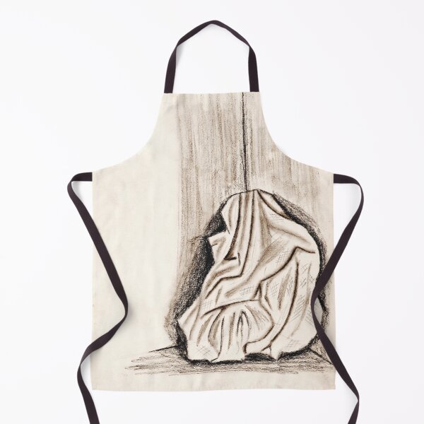 Item preview, The Hidden Form – Minimalist Charcoal Drapery Study designed and sold by artcloset-omkar.