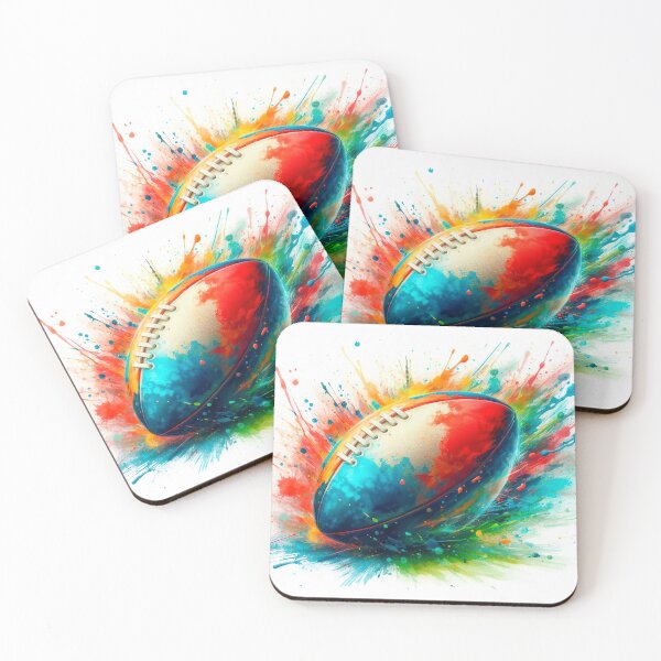 Item preview, Explosive and colorful football designed and sold by paulrommer.