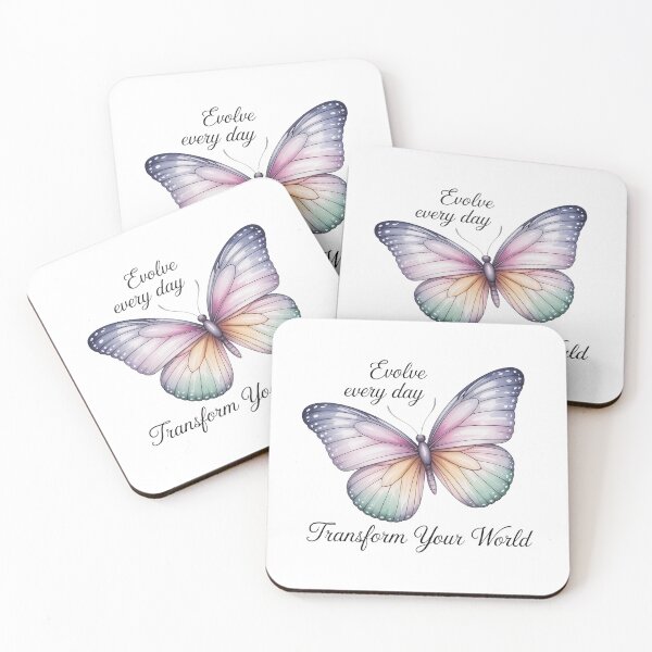 Item preview, Evolve Every Day Butterfly – Transform Your World Inspirational Quote Aesthetic Design designed and sold by Cool-cat-art.