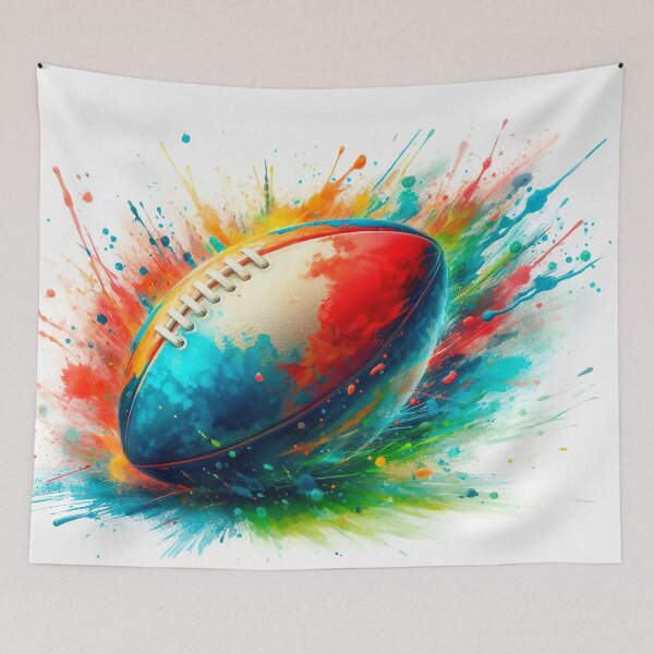 Item preview, Explosive and colorful football designed and sold by paulrommer.