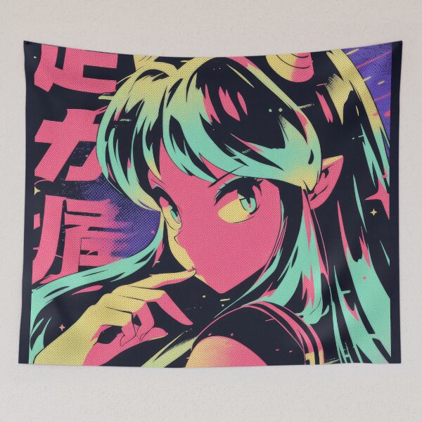 Item preview, Vaporwave Nights Lum Invader  designed and sold by AnimeArsenalPrints.