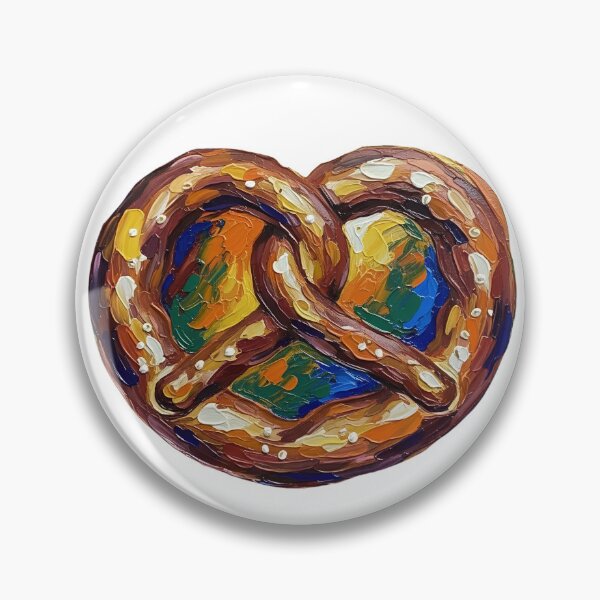 Item preview, National Pretzel Day Acrylic Pour Palette Knife Art designed and sold by GymTanLaundry.