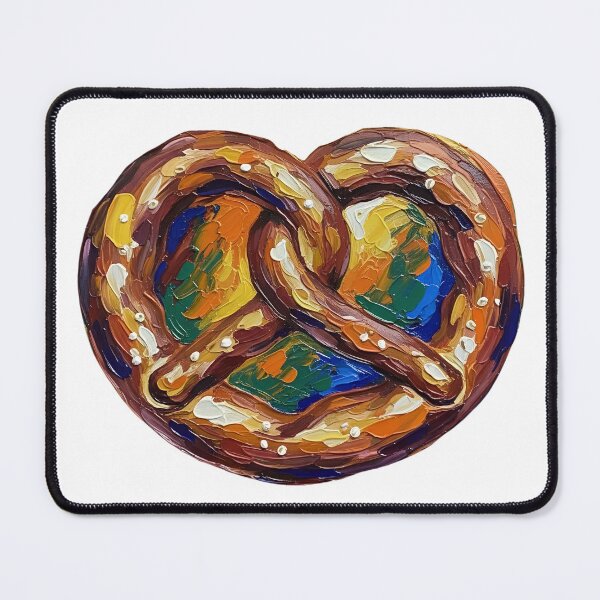 Item preview, National Pretzel Day Acrylic Pour Palette Knife Art designed and sold by GymTanLaundry.