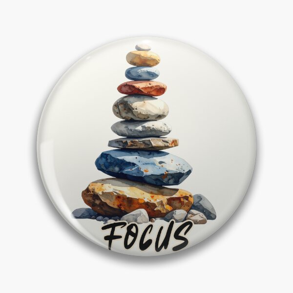 Item preview, Balancing stones in watercolor, focus designed and sold by LiskoDesign.