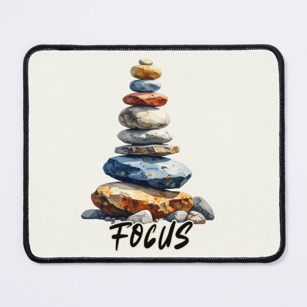 Item preview, Balancing stones in watercolor, focus designed and sold by LiskoDesign.