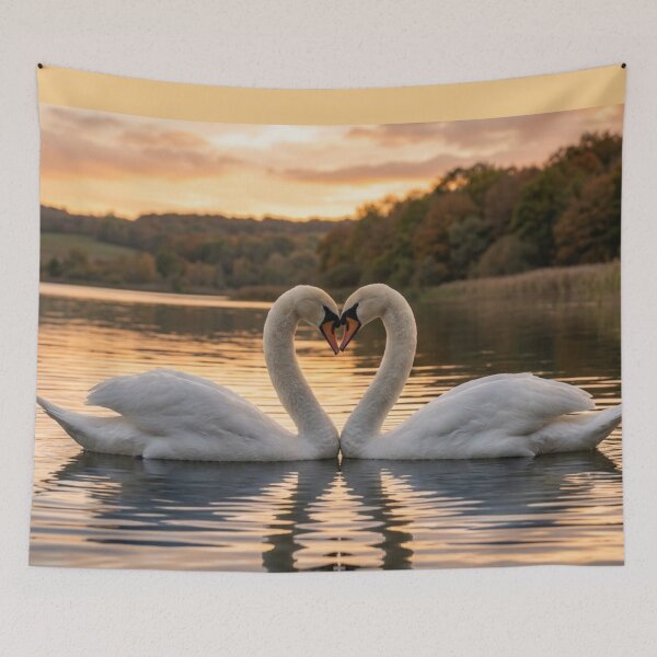 Item preview, Swans in love on a lake designed and sold by Malisa345.