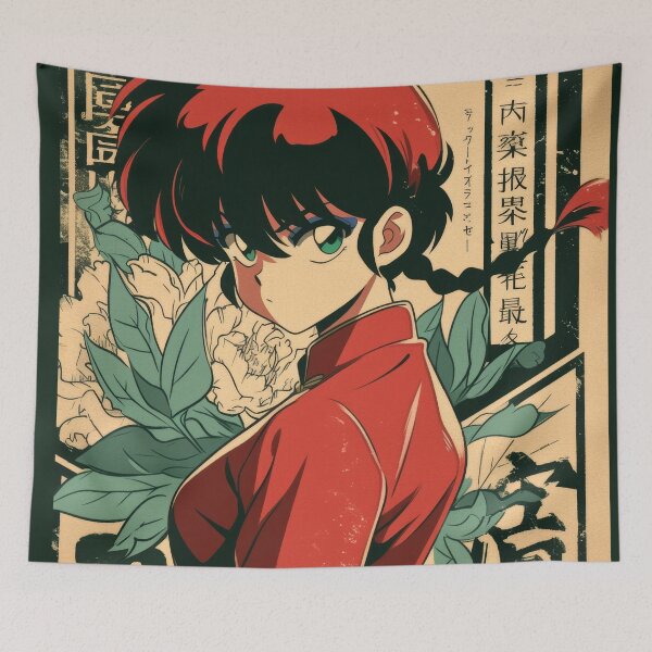 Item preview, Ranma Vintage Poster designed and sold by AnimeArsenalPrints.