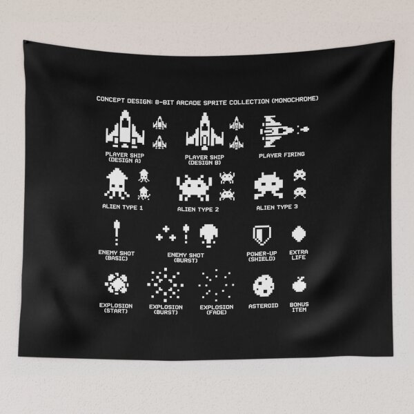 Item preview, 8-Bit Arcade Sprite Sheet – Retro Game Concept Design designed and sold by PLUSHIWORLDtm.