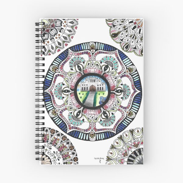 Item preview, Castle Home - Hand Drawn Rustic Stately House Mandala designed and sold by AJPrettyObscene.