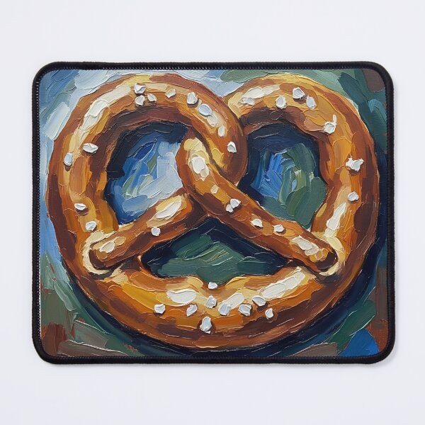 Item preview, National Pretzel Day Acrylic Pour Palette Knife Art designed and sold by GymTanLaundry.