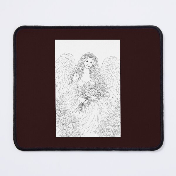 Item preview, Angel of Loveliness (fine line drawing for coloring) designed and sold by engelsinne777.