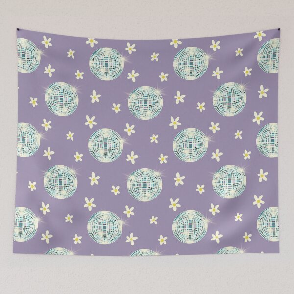 Item preview, Pastel Purple Disco Ball Daisy Pattern designed and sold by MoonwillowArt.