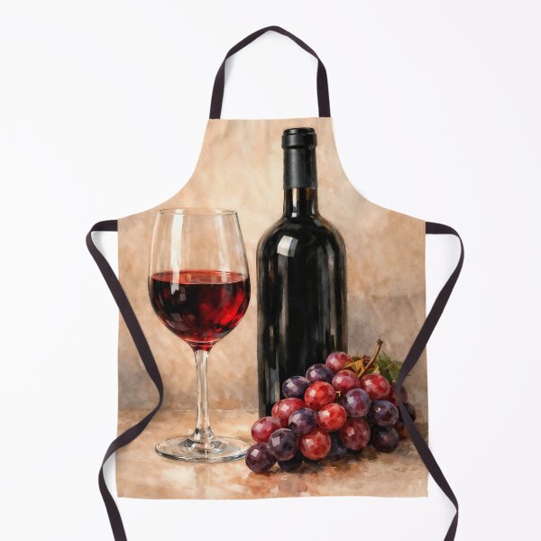 Item preview, Bottle of wine with glass and grapes designed and sold by paulrommer.