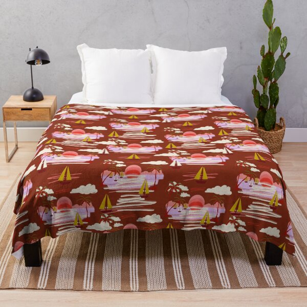 Item preview, Sunsets on the Ocean dark red designed and sold by LorlovesDesign.