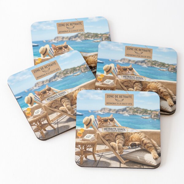 Item preview, Cat on a deckchair – retirement designed and sold by Malisa345.