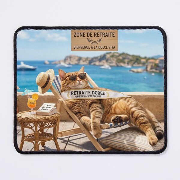 Item preview, Cat on a deckchair – retirement designed and sold by Malisa345.
