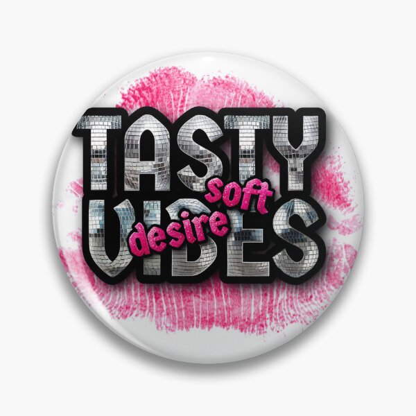 Item preview, Pink Lips Tasty Vibes Typography | Soft Desire Romantic Aesthetic Design designed and sold by HIGHSQUARE.