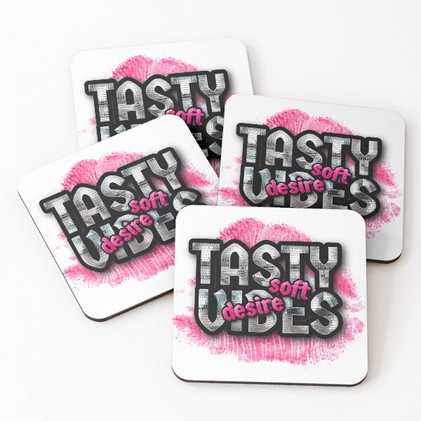 Item preview, Pink Lips Tasty Vibes Typography | Soft Desire Romantic Aesthetic Design designed and sold by HIGHSQUARE.
