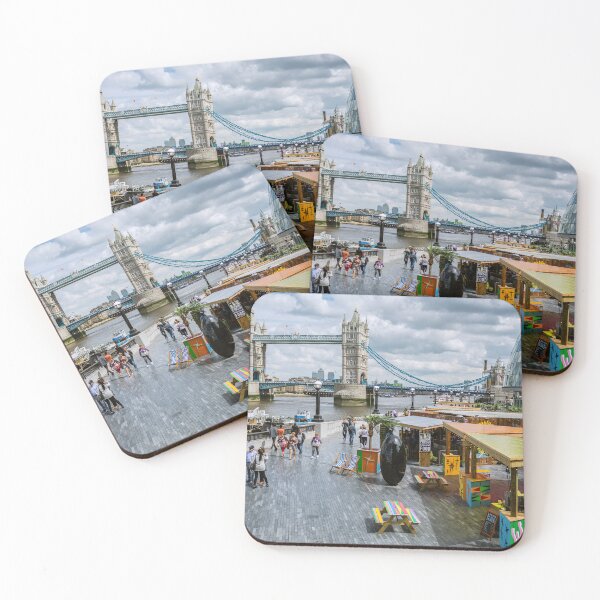 Item preview, Vibrant Riverside Life at London's Tower Bridge designed and sold by ADAG-ART.