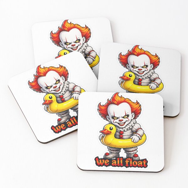 Item preview, Pennywise “We All Float” Sticker Cute Horror Chibi Clown Art designed and sold by CMLPaintings.