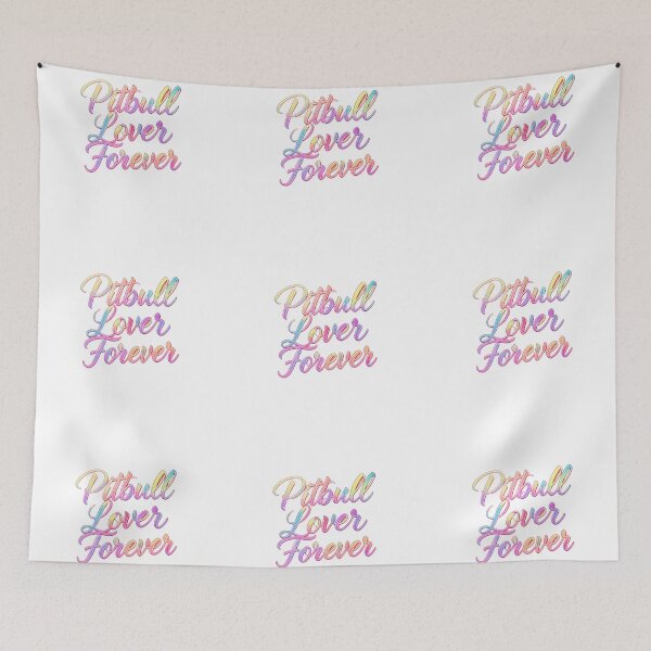 Item preview, Pitbull Lover Forever Pastel Rainbow Script  designed and sold by My Pitbull Place.
