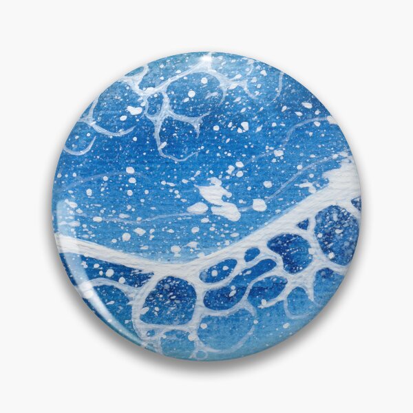 Item preview, Sea Surf Waves - Ocean Blue Birdseye/ Aerial Watercolour designed and sold by Cass Harker Studio.
