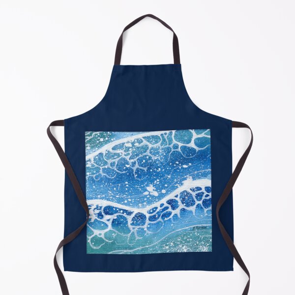 Item preview, Sea Surf Waves - Ocean Blue Birdseye/ Aerial Watercolour designed and sold by Cass Harker Studio.