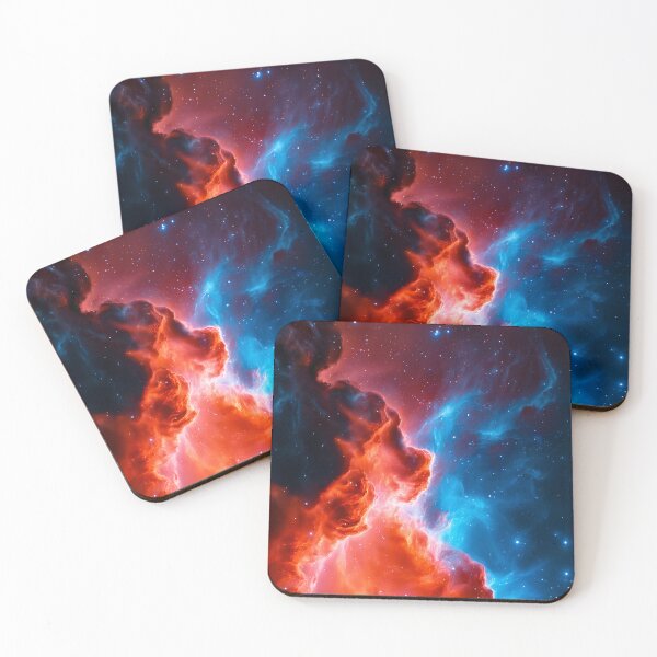 Item preview, Vibrant Cosmic Nebula Explosion Deep Space Galaxy Art Red and Blue Universe Design designed and sold by lematworks.