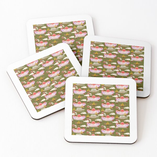 Item preview, Sunsets on the Ocean Green designed and sold by LorlovesDesign.