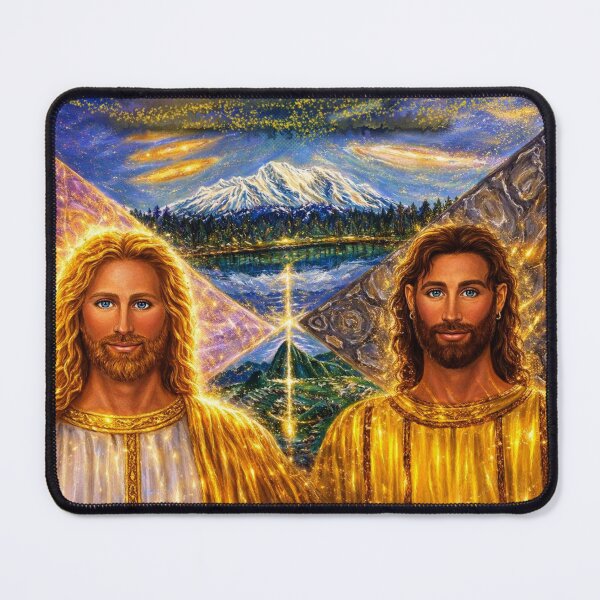 Item preview, Golden Mantle of Gaia: The Twin Ascended Masters of Shasta & Machu Picchu designed and sold by Art7Dimension.