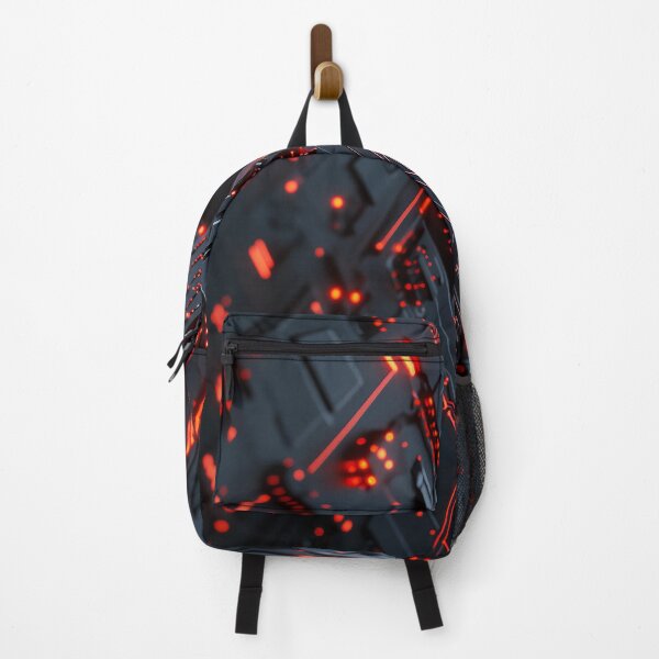 Item preview, Neon Circuit Grid Cyberpunk Tech Landscape Black and Red Pattern for Mens designed and sold by lematworks.