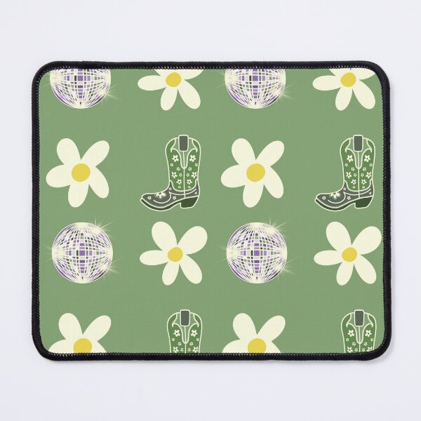 Item preview, Green Disco Cowgirl Daisy Pattern designed and sold by MoonwillowArt.