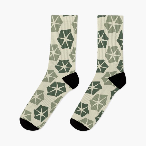 Item preview, Gray asparagus, artichoke & dirty white cracked hexagons designed and sold by Mint + Midnight.