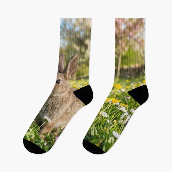 Item preview, Rabbit in a flowery field designed and sold by Malisa345.