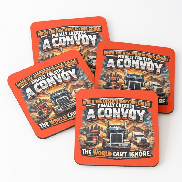 Item preview, Discipline Grind Creates A Convoy Trucking Success Sticker designed and sold by Nicolae-SCROCIOB-Shop.