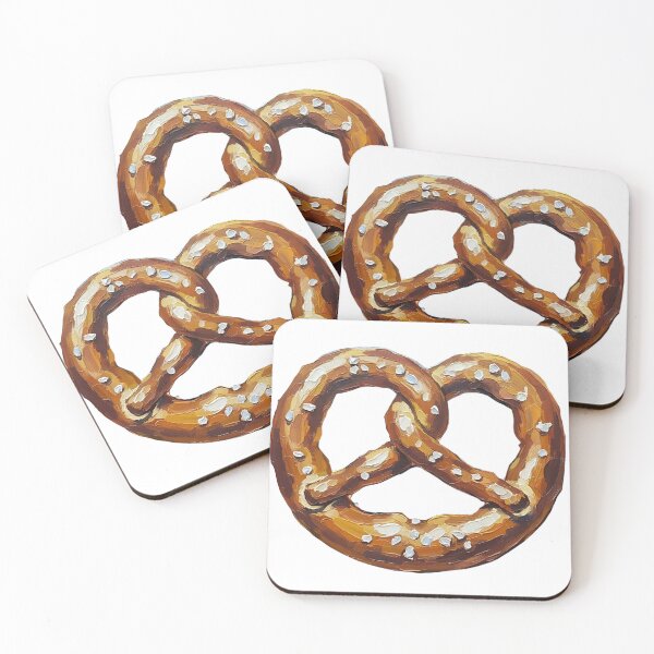 Item preview, National Pretzel Day Acrylic Pour Palette Knife Art designed and sold by GymTanLaundry.
