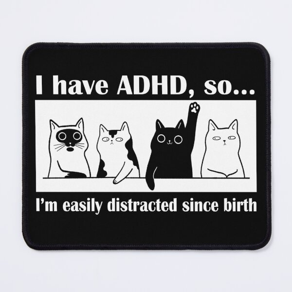 Item preview, Funny ADHD Quotes with Cats designed and sold by GuigShop.