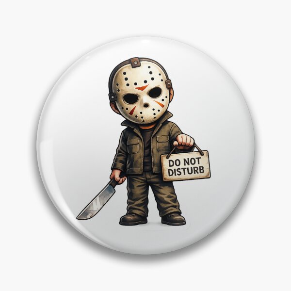 Item preview, Jason Voorhees “Do Not Disturb” Sticker Cute Horror Chibi Slasher Art designed and sold by CMLPaintings.
